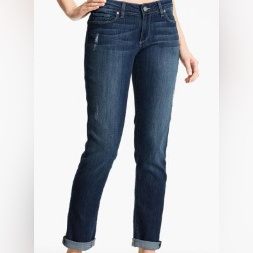 PAIGE Jimmy Jimmy Skinny Jeans Distressed Dark Wash Women’s size 27